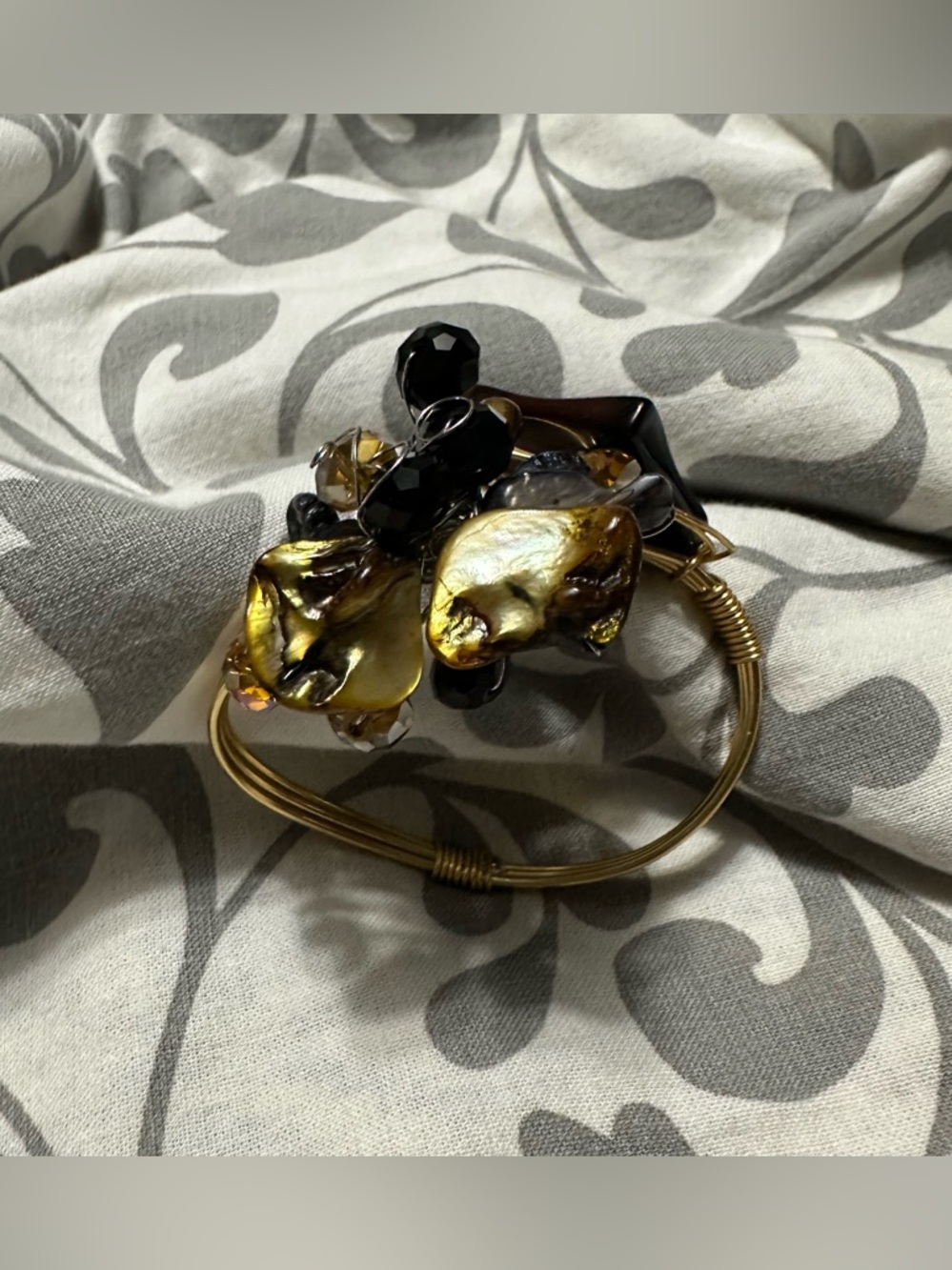 Adjustable Flower Cuff Bracelet